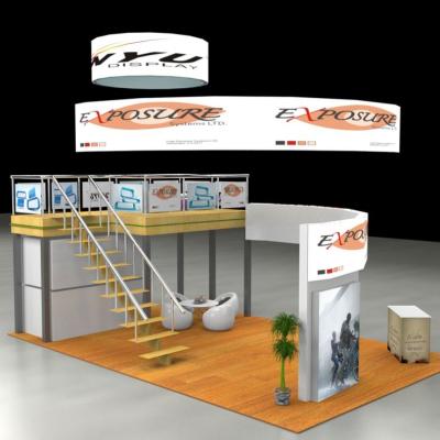 China Exclusive Trade Show Greenlight Trade Show Booth Shanghai Design In China Double Deck Exhibition Rack for sale