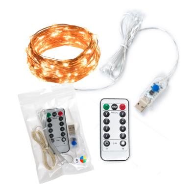 China Hot Sales USB Light USB Interface Remote Control 5M 10m 15M 20m Copper Wire USB Copper Wire String Light USB Interface Led String Lights For Party Decoration for sale