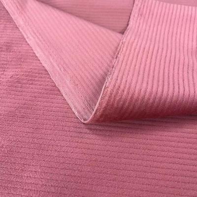 China OEM Blackout Polyester Spandex Corduroy Fabric Stripe Knitted Fabric Jacquard Stretch Corduroy Polyester Micro Velvet Fabric For Pants for sale