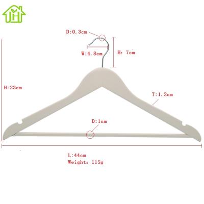 China Hanger With Notches In Two Ends Good Quality Natural Wood Solid Hanger Clothes Dryer Shoes Portable Clothes Hanger Rack for sale