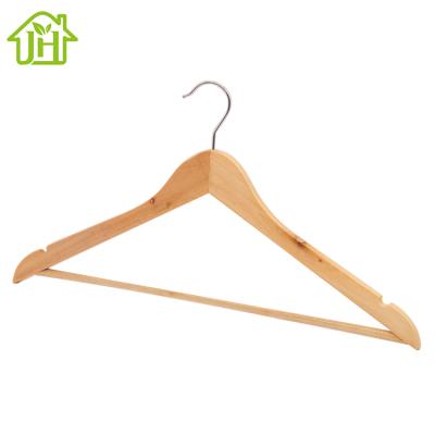 China Hanger with notches in two ends hot sale high quality handmade solid wood hangers for adults garment for sale