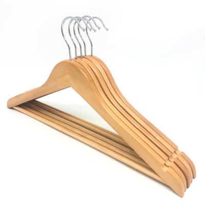 China Hanger with notches in the two ends coat storage high quality non-slip wooden laminated multifunctional hanger for clothes for sale