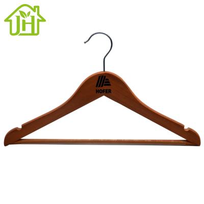 China Hanger With Bar Wholesale High Quality Cheap Custom Logo Personalized Wooden Child Solid Children Clothes Hangers 360 Degrees For Suits for sale