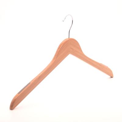 China Hanger with notches in two ends china factory high quality multifunctional non-slip space saver wooden suit hanger for sale