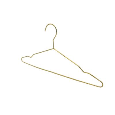 China Stailess Manufacturer High Quality Heavy Duty Gold Steel Wire Hanger Metal Steel Material Hangers for sale