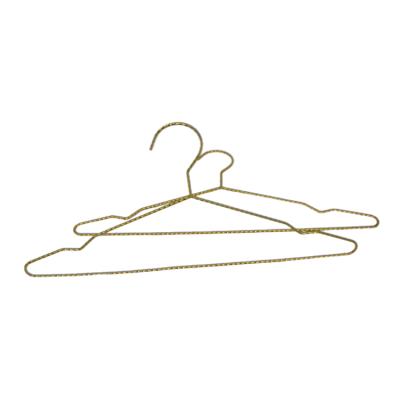 China Hot Sale Gold Stailess Supplier Laundry Suit Wire Hangers Cheap Metal Steel Material Hangers For Coat for sale