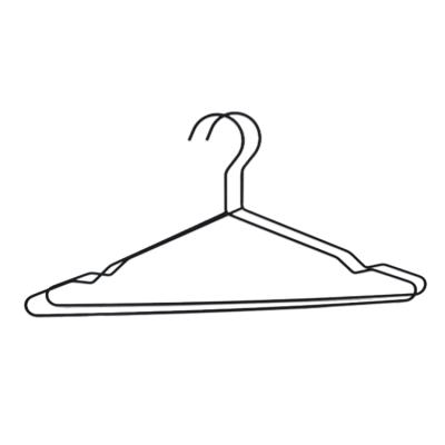 China Black Stailess Supplier Wire Hangers Metal Iron Copper Durable Cheap Coat Hanger Steel Material For Clothes for sale