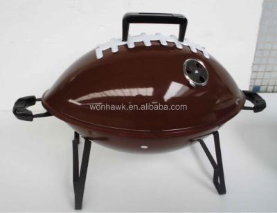 China Easily Assembled Charcoal Barbecue BBQ Grill With Football Design for sale