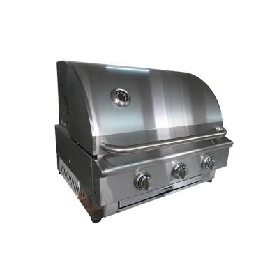 China Easily Assembled 3/4/5/6 Burner Gas Table Grill Built In BBQ for sale