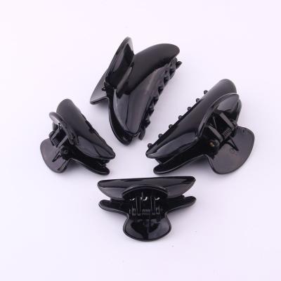 China Plastic Diy Japan And Korean Style Hair Accessories 2 Pieces/Lot Hair Hold Accessories Large Size Claws Shiny Black Plug Hair Clips Shower For Women On for sale