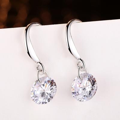 China Fashion TRENDY Jewelry Simple Zircon Personalized 2021 Cute / Romantic High Quality Earring For Girls Women Luxurious BridalEarrings for sale