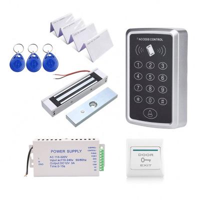 China Access Control System180kg Magnetic Lock 12V Power Supply Exit Button Full Set Door Open Entry Indoor System Stand Alone for sale