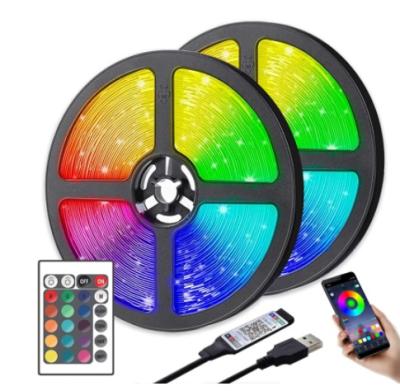 China Amazon Google Smart APP Wifi 12v Remote Controlled IP65 Flexible Waterproof SMD 5050 RGB Decoration LED Strip Light for sale