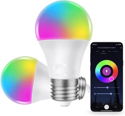 China Music Mode Smart Light Bulb E27 RGB LED Lamp Dimmable with Tuya APP Light Bulb Tuya 15W Blue-tooth Control Smart Light Bulb for sale