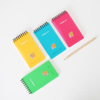 China 2020 hotsale spiral pocket book small spiral notebook with colorful pp cover for school student 60K size for sale