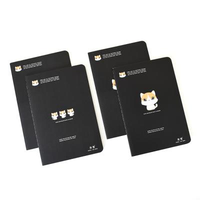 China Wholesale Cute Cat Design Notebook Soft Cover A5 Printed Sewing Binding Notebook For School Student Lined Page for sale