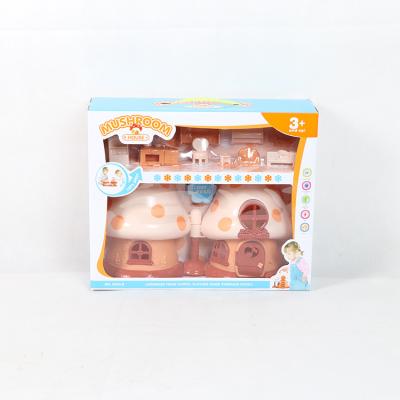 China Factory wholesale music /light lights Music Mushroom House Toy Set Children puzzles pretend to play with toys for sale