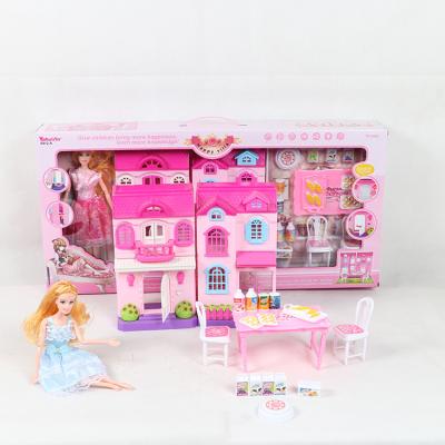 China Music /light popular kitchen toys for kids include lights, music, villa doll sets gabby dollhouse for sale