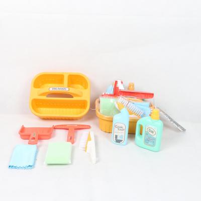 China Amazon Hot Selling Kids Cleaning Tools Blister Packing Sweeping Cleaning Toys 26*21*18.5 Time for sale