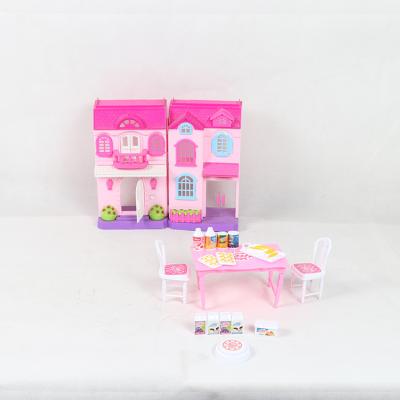 China 2022 new music /light dream house girls role playing fashion doll toys plastic villa doll set for sale