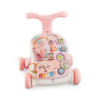 China High Quality Musical Walker Toys Multifunctional Baby Toddler Learning To Walk Musical Cart Educational Toys for sale