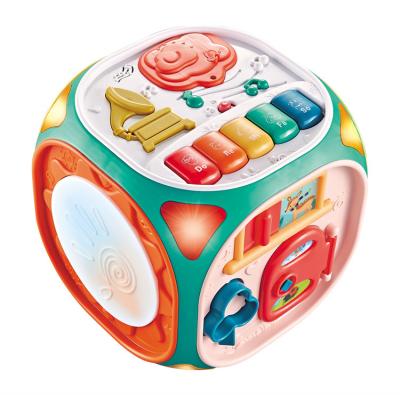 China The Musical For Sale Early Education Baby Musical Instrument Toys Electric Wisdom Drum Hexagon Baby Mini Learning Toys for sale