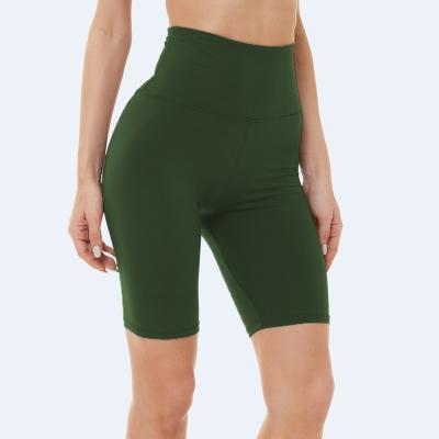 China Breathable Dark Green Gym Home Workout Shorts Biker Sports Women Biker Shorts Women Biker Shorts for sale