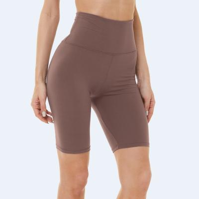 China Breathable Light Brown Gym Home Workout Shorts Biker Sports Women Biker Shorts Women Biker Shorts for sale