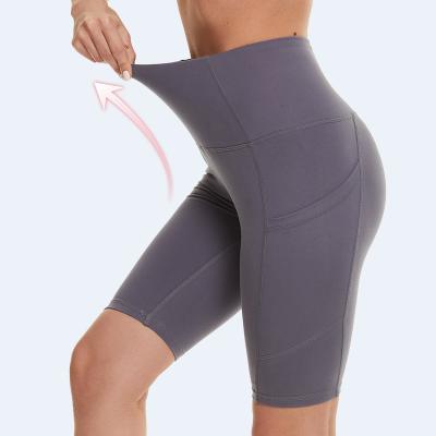 China Women's High Waisted Yoga Shorts Women's Yoga Shorts Mid Waist Breathable Fitness Women Yoga Shorts for sale