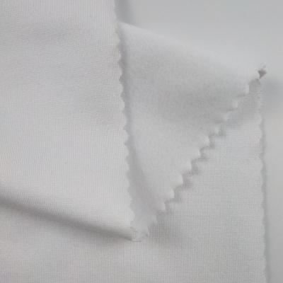 China 220gsm Memory Brushed Polyester Spandex 4 Way Stretch Knitted Plain Jersey Fabric Wholesale for sale