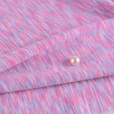 China Wicking New Fashion Spandex Knitting Space Dyed 4 Way Stretch Fabric For Sportswear en venta