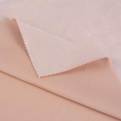 China Anti-static High Quality Polyester Spandex Fabric High Stretch Suede 350gsm Scuba Fabric For Women Suit Te koop