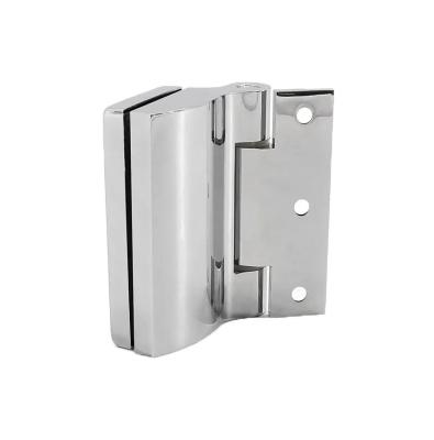 China Modern Frameless Aluminum Profile Swing Frameless Office Door Pivot Hinge Glass Clamp for sale