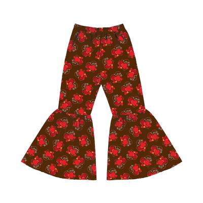 China Customization Valentine's Day Breathable Baby Bell Bottoms Soft Baby Autumn Bottoms Milk Baby Silk Infant Pants for sale