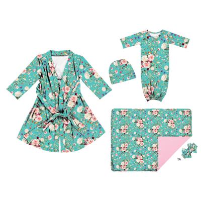 China New Style Breathable Customized Pajama Sets Beautiful Floral Print Pajamas For Kid Comfortable Fabric Set Popular Sleepwear for sale