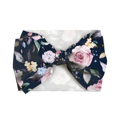 China Hot Selling 2021 Ball Cloth Headbands For Girls Kids Floral Print Baby Clothes Lovely Matching Headbands Baby Headbands Bulk for sale