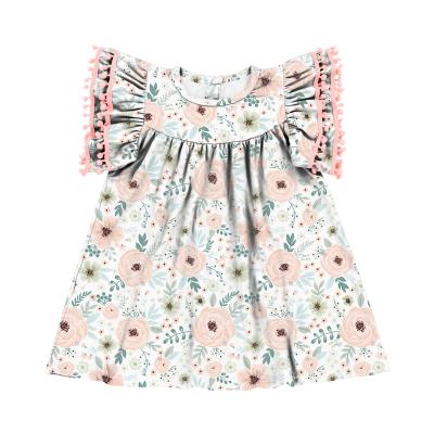 China Customized hot cute baby clothes birthday baby floral print dress summer sale best-selling breathable with venonat for sale