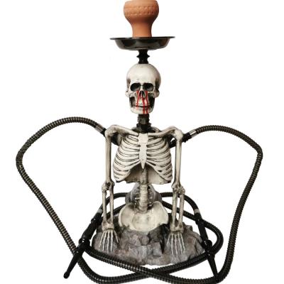 China Newest 2021 Handmade Russian Resin Shisha For Skull Animal Hookah With Led Light for sale