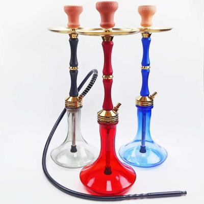 China Hot Selling Colorful Smoking Set Handmade Aluminum Alloy Shisha Kit Geometry Hookah for sale