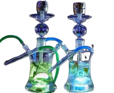 China 2021 New LED Yiwu Handmade Colorful Light Shisha Glass Hookah Russia for sale