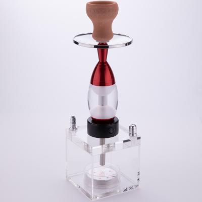 China New Design Handmade Acrylic Smoking Set LED Shisha Square Hot Sale Iraqi Hookah for sale