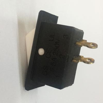 China HOME APPLIANCES Towei White Rocker Switch Supplier 6.5A~250V t105 2 Pin ON Rest Position Cooper Contact Rocker Switch For Light for sale