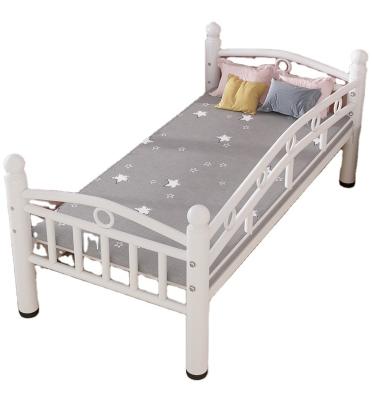 China (Size)Adjustable Wrought Iron Child Bed with Baby Widened Splice Iron Bed Frame Guardrail Small Single Bed for sale