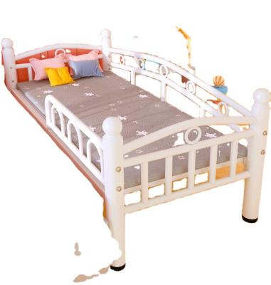 China (Size)Adjustable Wrought Iron Kid Bed with Baby Widened Splice Iron Bed Frame Guardrail Single Bed for sale