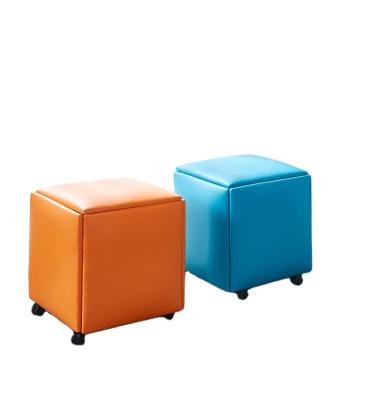 China Universal 5 in 1 Low Multifunctional Rubik's Cube Stool for Living Room Home Internet Sofa Red Stool Chair for sale