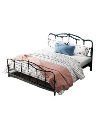 China Single bed children's girl princess bed INS wrought iron double bed Nordic modern simple white family detachable small bed for sale