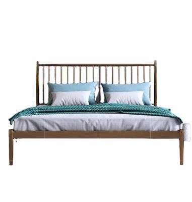 China Iron Detachable Bed Bedroom Furniture Reinforcement Economy Master Bedroom Thickening Double Small Family Contracted Modern Princess Bed for sale