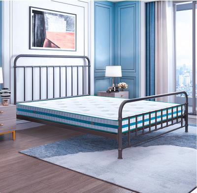 China Simple Modern Thick Iron Bed Baking Reinforcement Painting Nordic Light Luxury Double Iron Detachable Bed Frame for sale