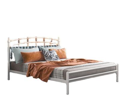 China Furniture Wrought Iron Detachable Bed With Modern Simple Style Double Bed Thickening Metal Europe Type Princess Bed for sale