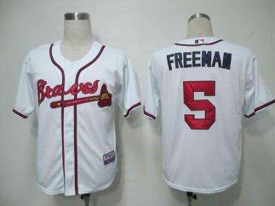 China MLB Jerseys Atlanta Braves 5 Freeman white Cool Base for sale